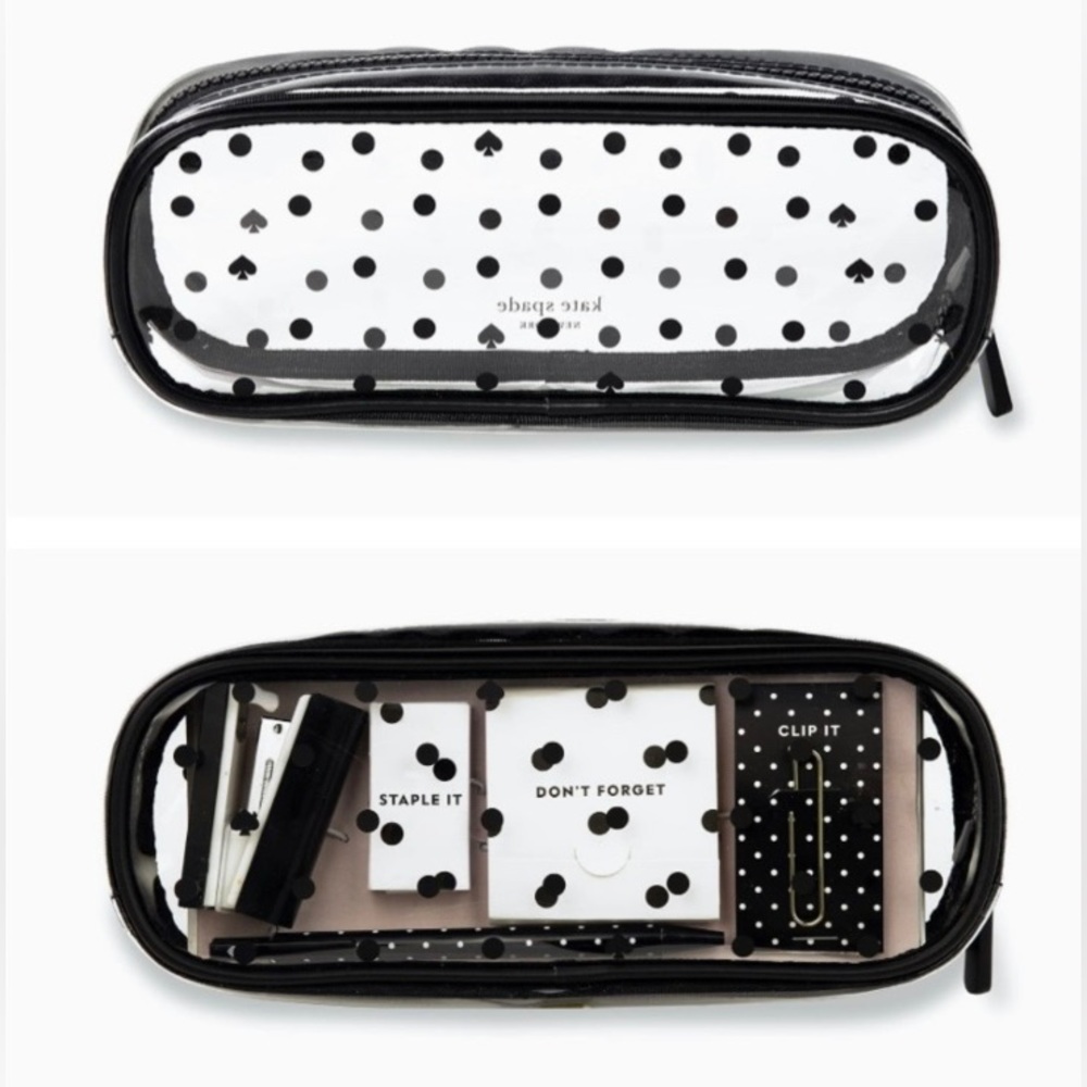 Kate Spade New York Decorative Desk Gift Set Classic Black Kate Dot - Picture 3 of 8